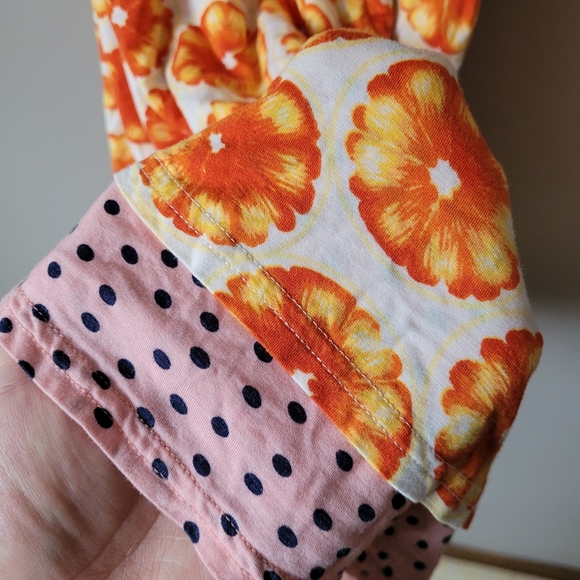 Citrus slice tank top with polkadot peekaboo back - Picture 5 of 7